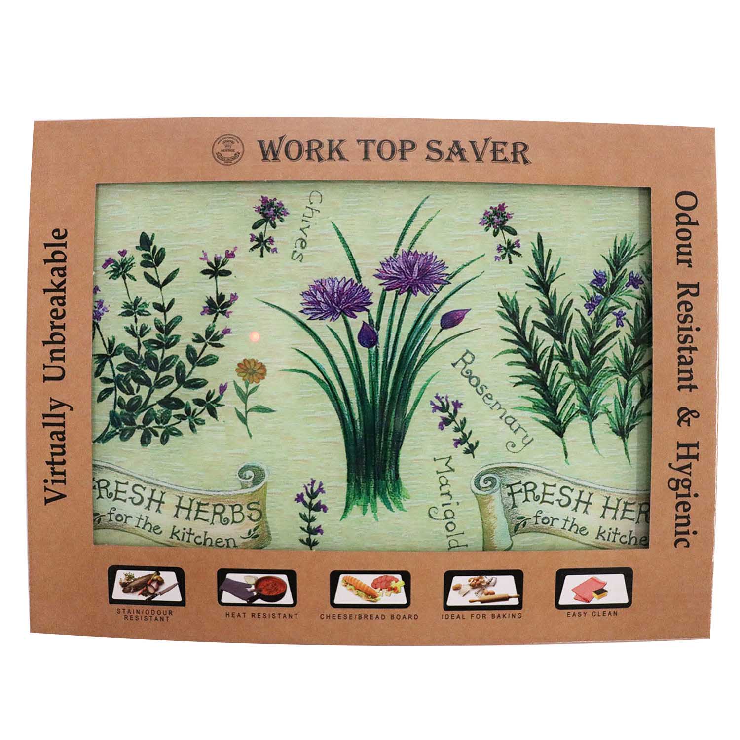 Dyme Glass Bench Saver - Fresh Herbs